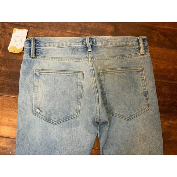 Fear of God Sixth Collection Blue Light Wash Denim Slim Leg Jeans, Size 30 - Picture 8 of 9